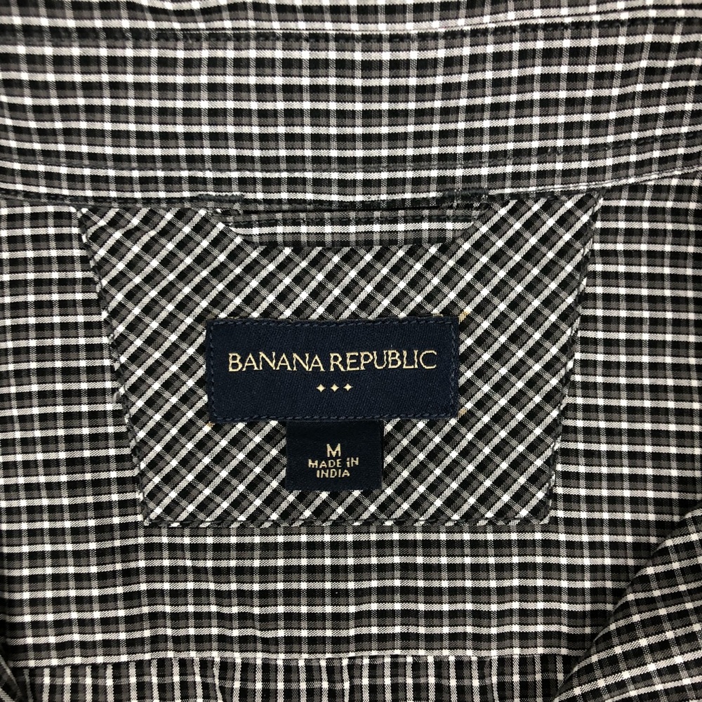 Plaid Banana Republic short sleeved button up - Picture 3 of 7